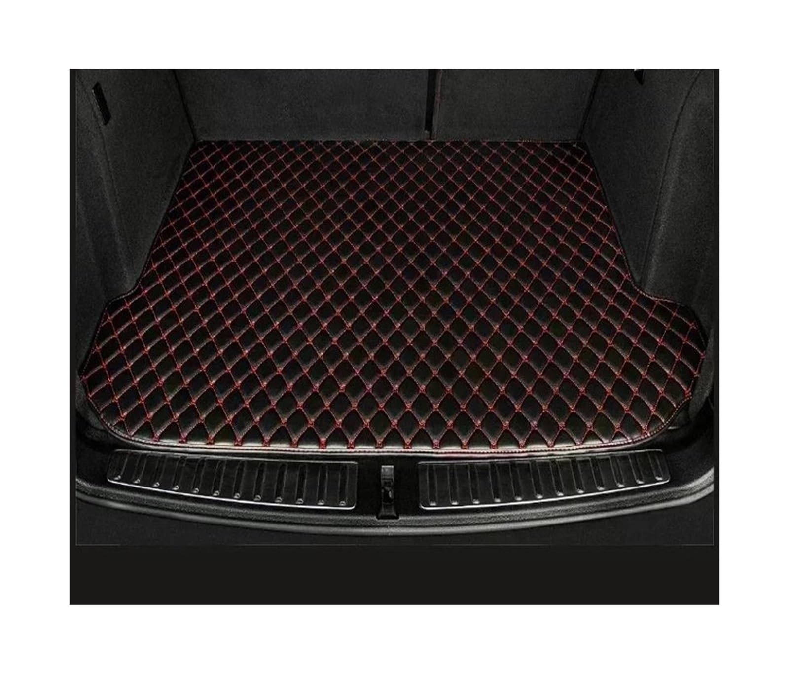 Für Hyundai Für Elantra Sedan 2023 2022 2021 Kofferraummatten Laderaummatten Teppiche Autoinnenausstattung Zubehör Kofferraummatten(Black with Red) von POMPOMPUR