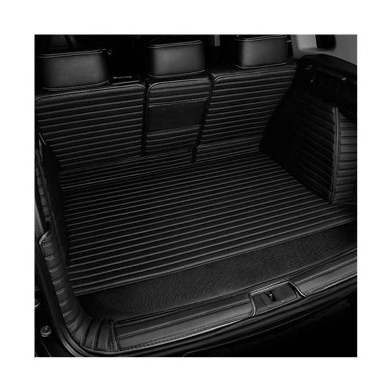 Für Tesla Für Modell Y 2021 Vollständig Umschlossenes Kofferraummatten-Set Laderaummatte Teppich Heck-Laderaumauskleidung Kofferraumbodenmatte Kofferraummatten(All black 2 set) von POMPOMPUR