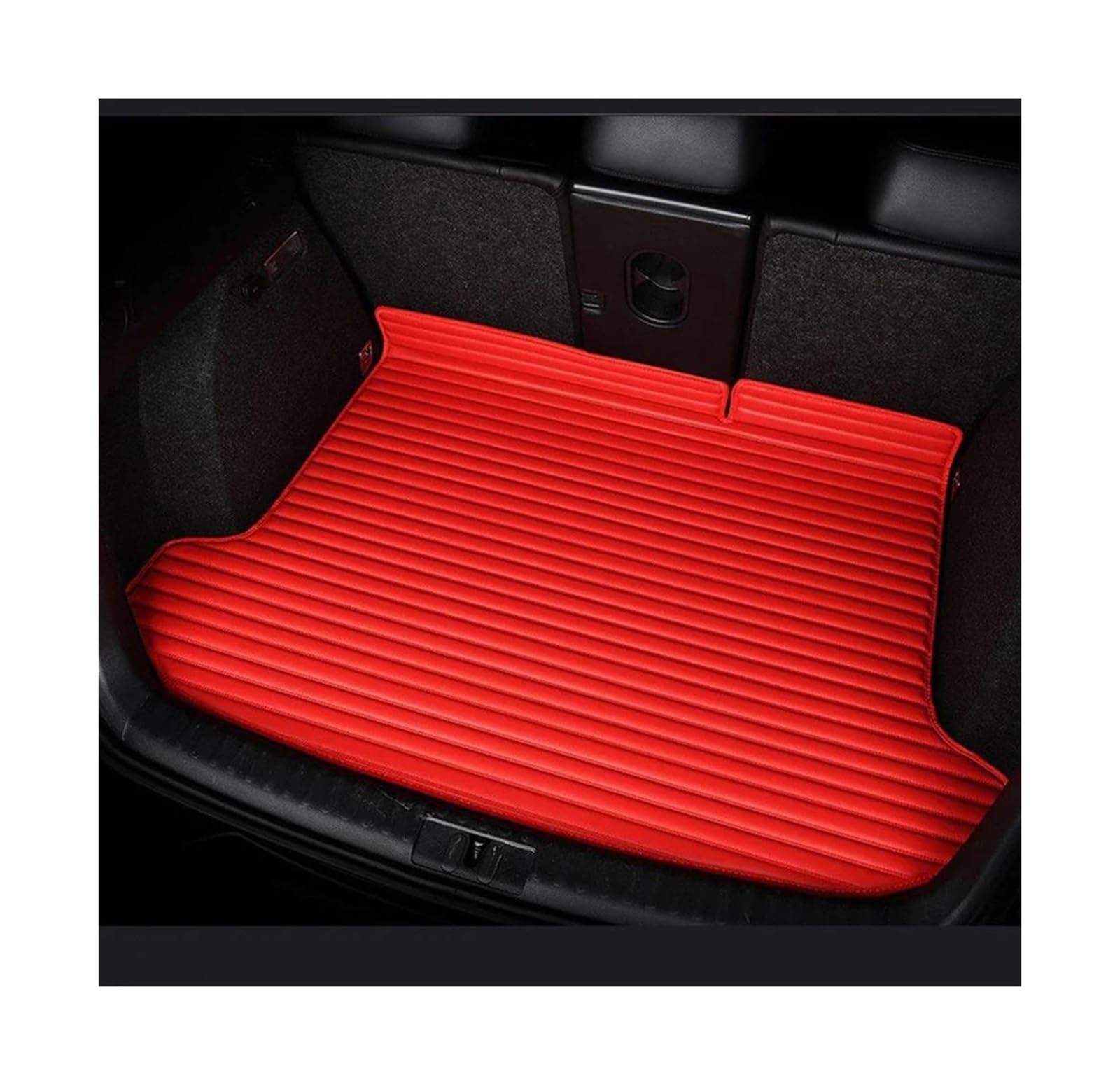 Für VW Für Touareg 2008 2009 2010 2011 2012-2022 Maßgefertigte Kofferraummatte Für Den Kofferraumboden Zubehör Kofferraummatten(Rot) von POMPOMPUR