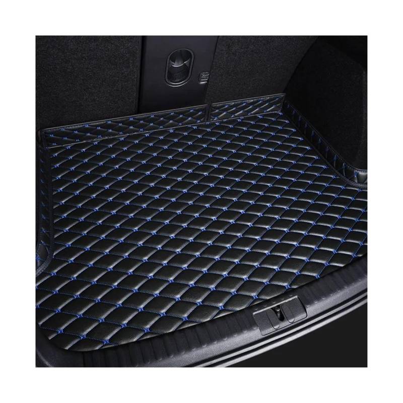 Kofferraumbodenteppich Innenausstattung Maßgeschneiderte Kofferraummatte Für B&MW E90 3er E93 F30 F34 G20 G28 Kofferraummatten(Black blue) von POMPOMPUR