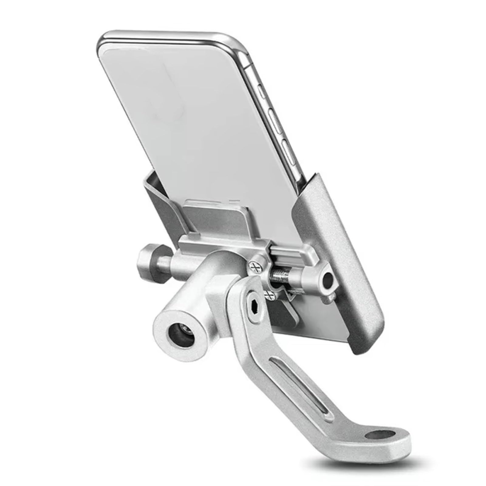 POMUHYE Handyhalterung Fahrrad Für NX500 Für NX 500 Für N X500 Für 500x 2024 2025 Motorrad Lenker Handy Halter GPS Stand Halterung Zubehör(Silver,Mirror Type) von POMUHYE