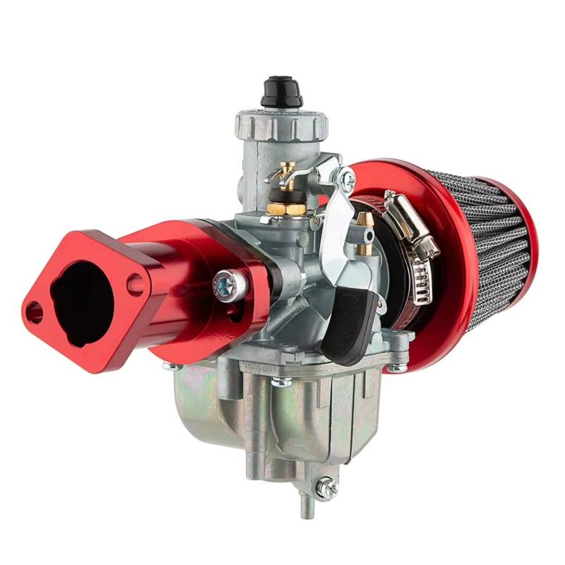 POMUHYE Motorräder Vergaser Kompatibel Mit Predator Für Coleman Für CT200U Für BT200X 212cc 196cc Bike Go Kart Klon Motor Luftfilter Vergaser Universal(Red KIT) von POMUHYE