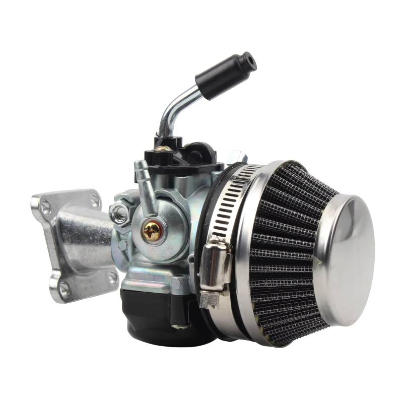 POMUHYE Motorräder Vergaser Motorrad Vergaser 37 49 50Cc 2 Takt Wasser Gekühlt Carb Mit Ansaugrohr Luftfilter Moto Dirt Bike ATV Teile Zubehör(Silver) von POMUHYE