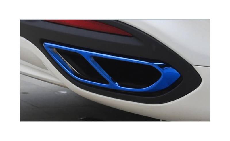 Auspuffblenden Für F&ord Für Mondeo 2013-2021 Auto Zubehör Edelstahl Auto Auspuff End Tip Rohre Schalldämpfer Trim Endrohrblende (Color : Blau) von PONNYC