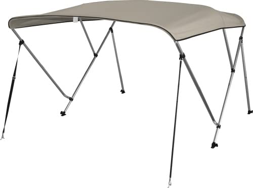 Bimini Top Deluxe Sonnenschutz mit 3 Armen, Aluminium, L183xH117cm, verschiedene Breiten, Sand Bootsverdeck Bootsabdeckung Sonnenverdeck Biminitopgröße BxLxH: 137-152x183x117 cm von PONTTOR