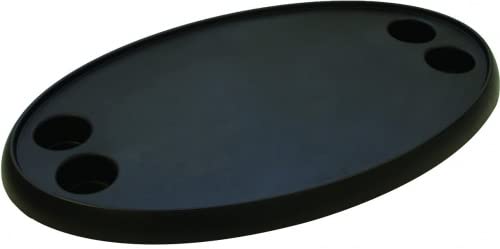 PONTTOR Tischplatte aus Kunststoff für RV Wohnmobil Wohnwagen Caravan Yacht Boot, Bootstisch, schwarz, oval 76,2 x 45,7 cm von PONTTOR