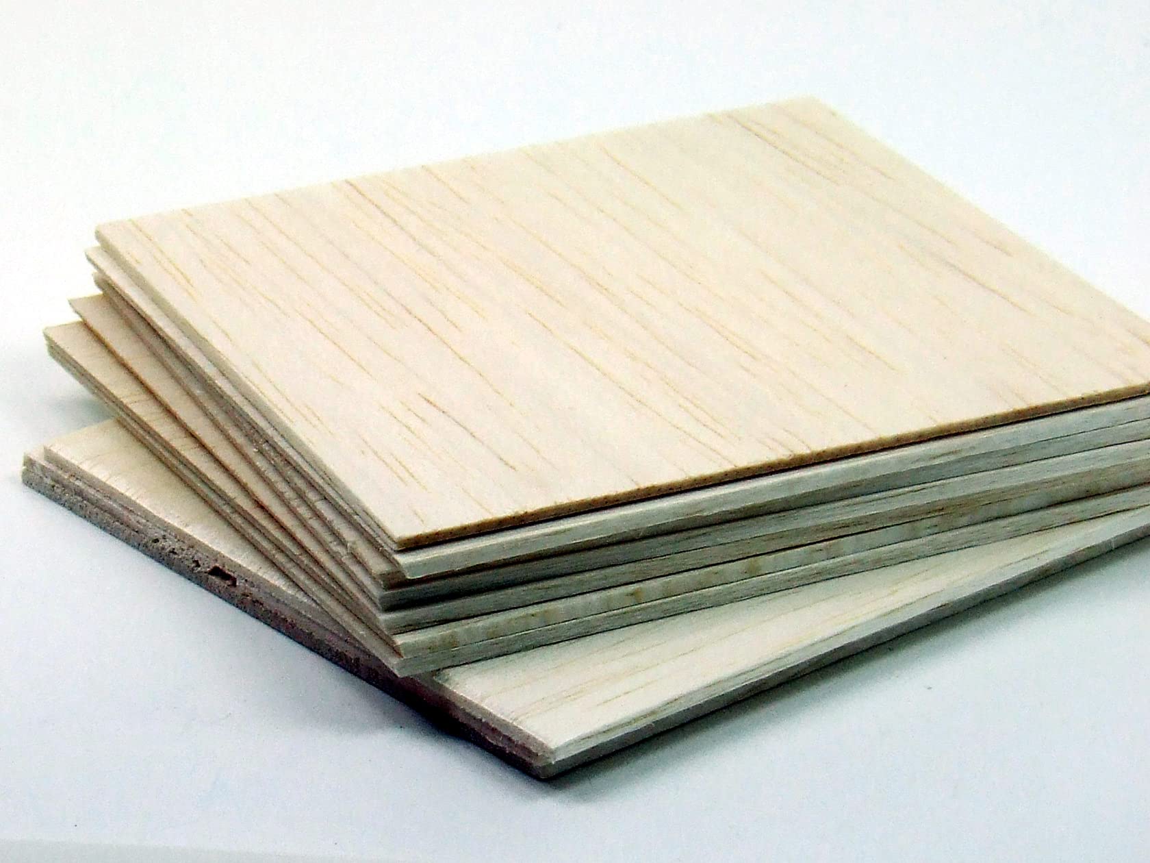 POPESQ® 10 Stk. x Holz Brett 4mm 100mm x 95mm Balsa #A4178 von POPESQ