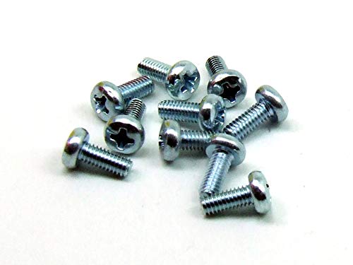 POPESQ® 10 Stk. x Schrauben M1.6 x 6mm Zylinder Phillips Zink #A2777 von POPESQ