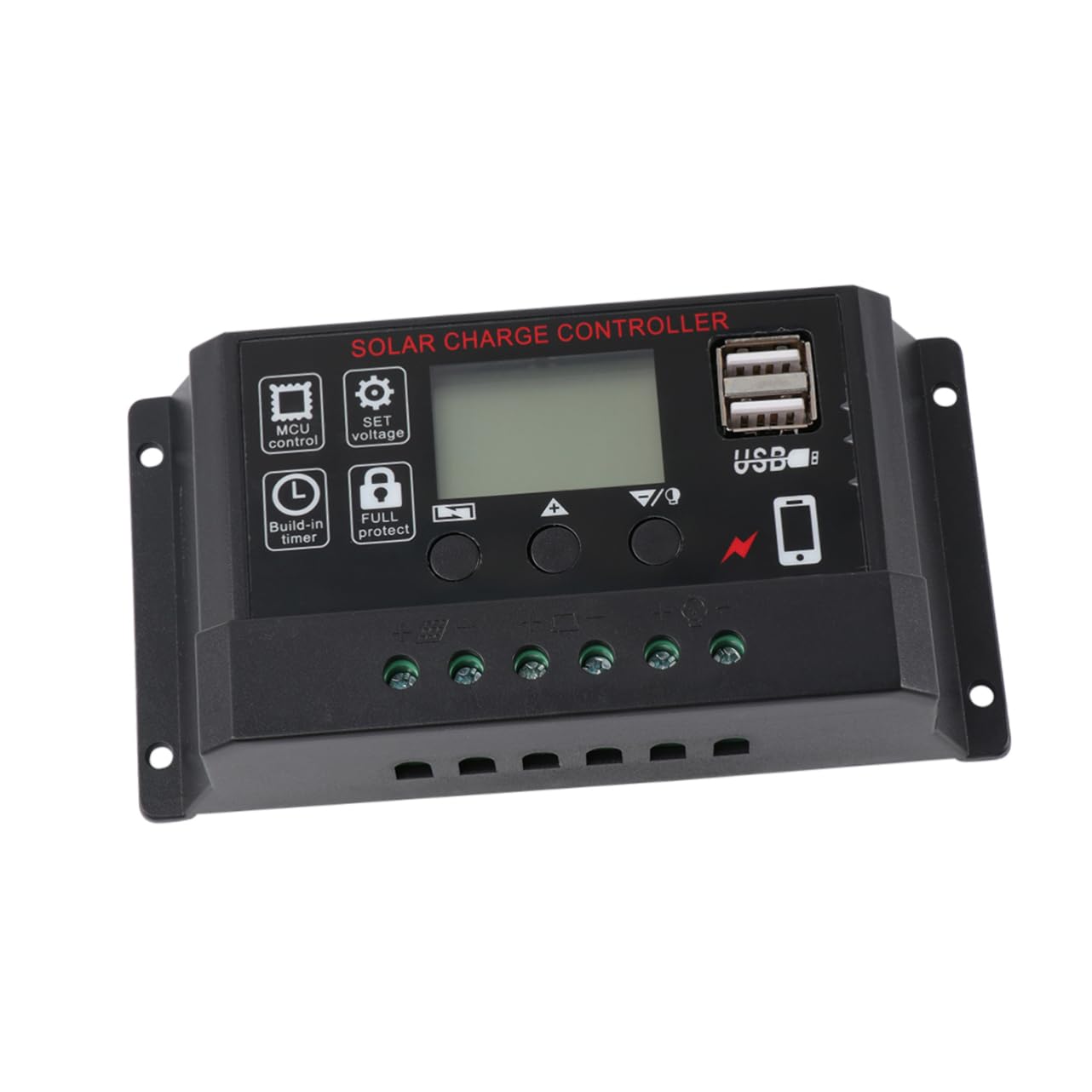 POPETPOP 10A 12V/24V Solar Controller Mit LCD Display Und Dual USB Anschlüssen Effizienter Solarladeregler Für Solar Generatoren Und Batteriespeicher Ideal Für PV Inselanlagen von POPETPOP