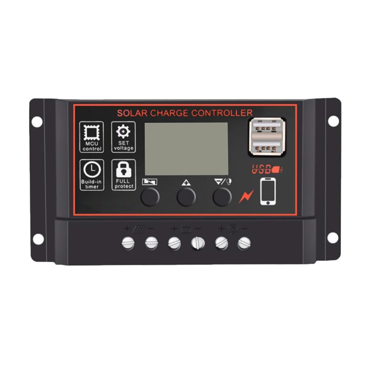 POPETPOP 30A 12V/24V Solar Laderegler Mit Dual USB Anschlüssen Und LCD Display Intelligenter Solar Panel Controller Für Effizientes Laden Von Batterien Und Solargeneratoren von POPETPOP