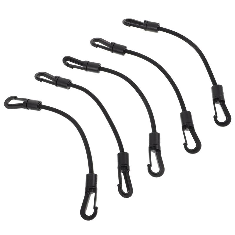 POPETPOP 5 Stück Schnur Kajak-Bungee-seilhaken Festes Elastisches Seil Elastisches Seil s Bungee-seile Für Camping Gummibänder Elastische Schnüre Elastisches Bungee-Seil Sehen Black von POPETPOP