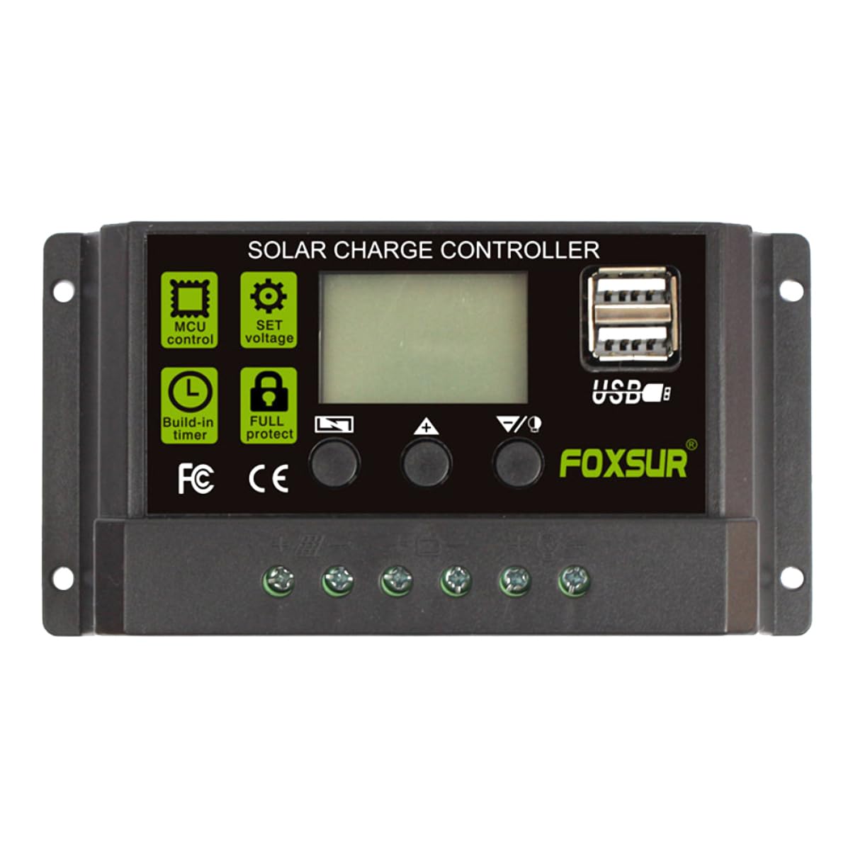 POPETPOP Solarpanel-Controller solarregler Solar power controller Universal controller Solar panel controller Automatic identification controller Solarladeregler Black von POPETPOP