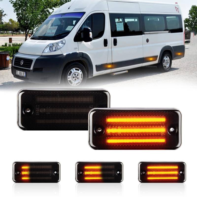 POPMOTORZ 2 Stücke LED Blinker Seitenblinker für F-iat Ducato Citroen Relay Peugeot Boxer R-enault Trucks Magnum FE MAN F 2000 Iveco Daily DAF 45 LF/55 LF/65 CF Jeep Cherokee II (XJ), Schwarz von POPMOTORZ