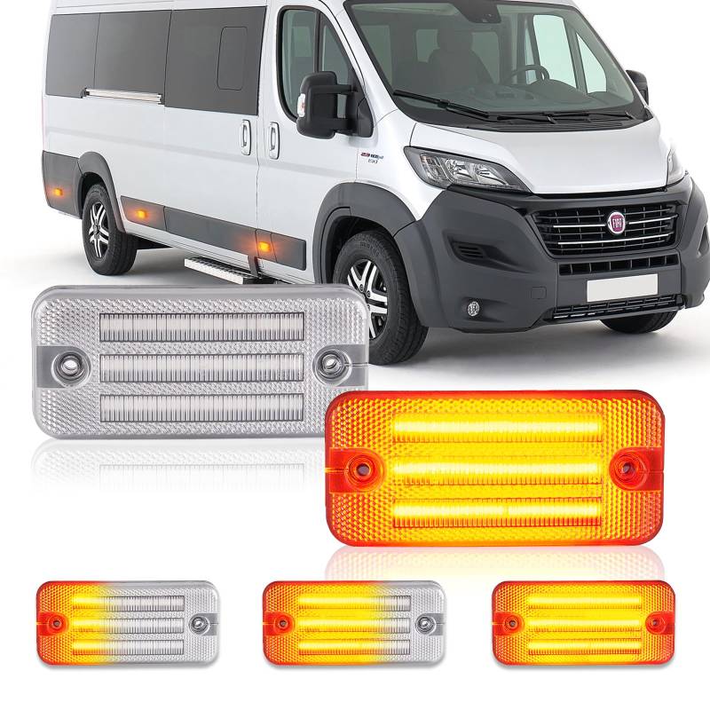 POPMOTORZ LED Blinker Seitenblinker für F-iat Ducato Citroen Relay Peugeot Boxer R-enault Trucks Magnum FE MAN F 2000 Iveco Daily DAF 45 LF/55 LF/65 CF Jeep Cherokee II (XJ), 2 Stücke von POPMOTORZ