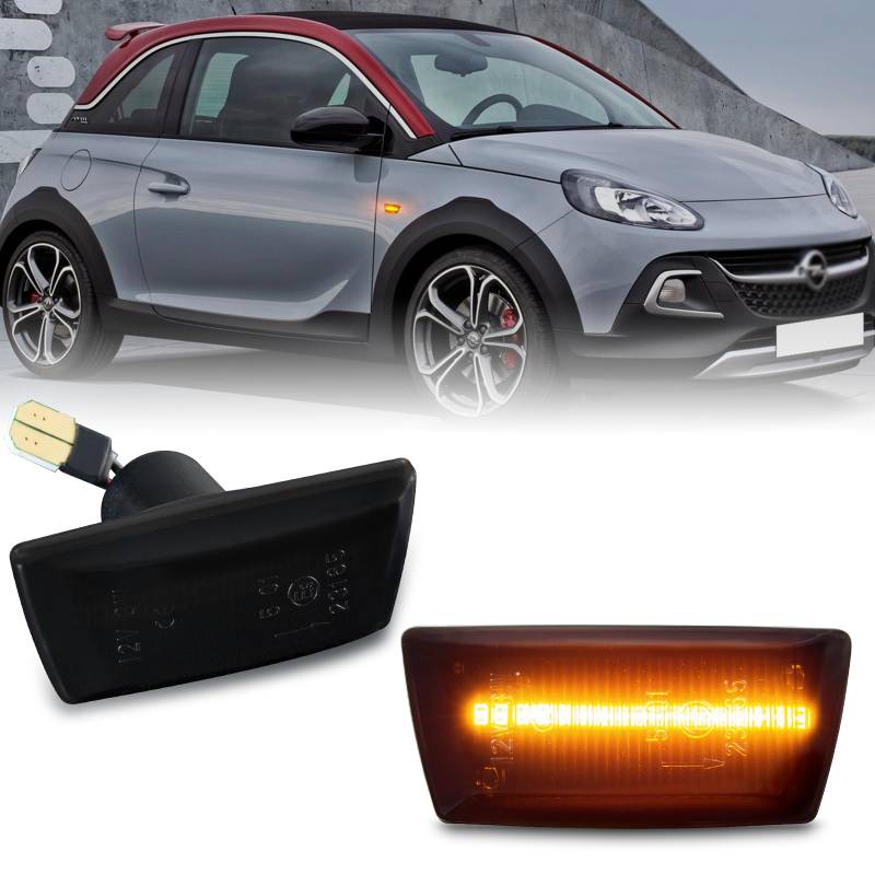 POPMOTORZ LED Blinker Seitenblinker mit Canbus Fehlerfrei für Opel Adam Astra H Corsa D Corsa E Insigina A Meriua B Zafira B, 2 Stücke von POPMOTORZ