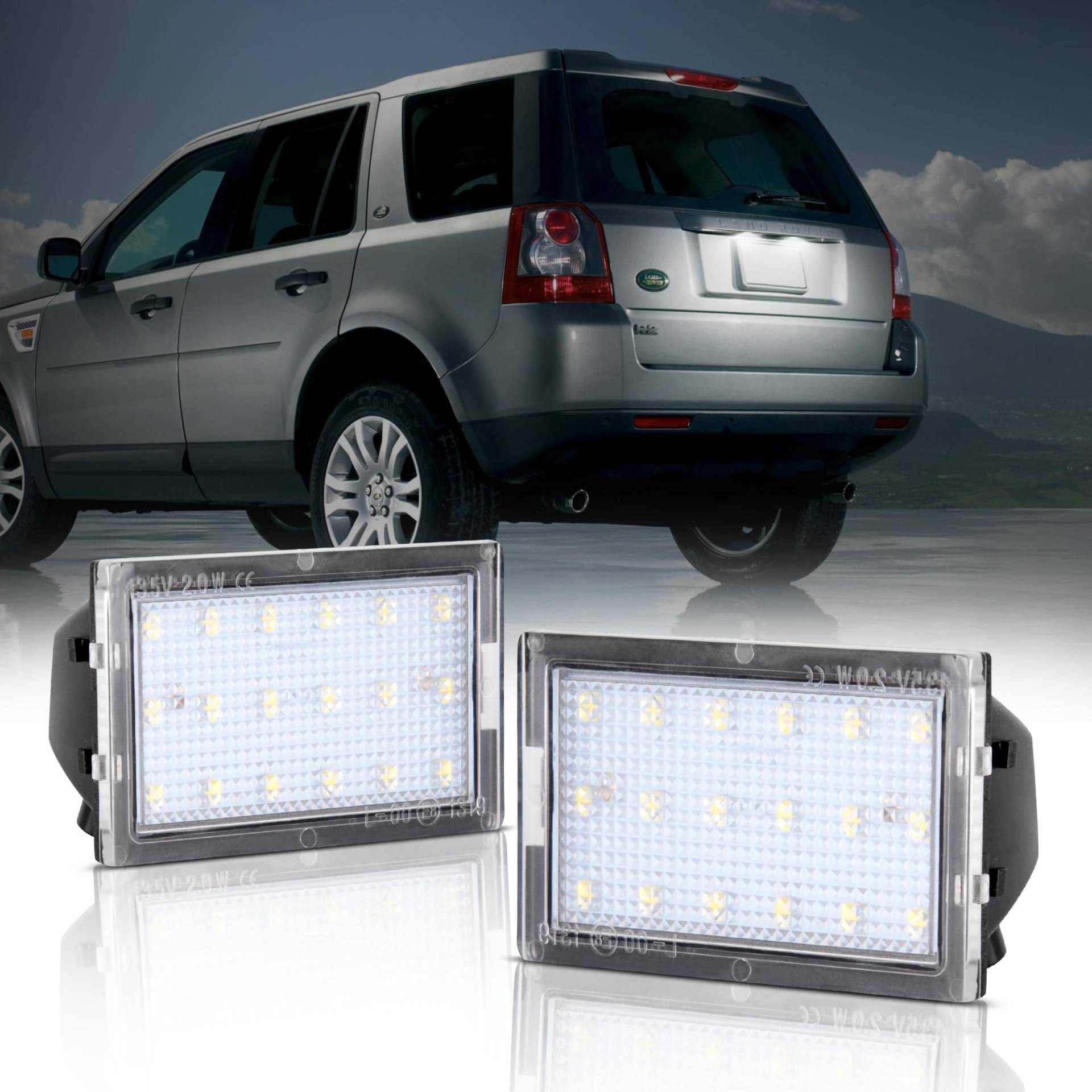 POPMOTORZ LED Kennzeichenbeleuchtung, 2 Stücke LED Nummernschildbeleuchtung mit CanBus Fehlerfrei 2835 SMD für L.and Rover. Discovery 3 Discovery 4 Freelander 2 Rang Rover Sport von POPMOTORZ