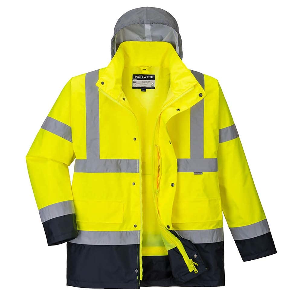 PORTWEST Hi-Vis 4in1 Contrast Jacket Color: YeNa Talla: Small von PORTWEST