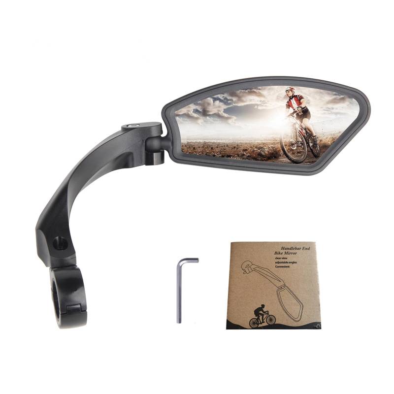 Fahrradspiegel 360° Verstellbarer Fahrrad Rückspiegel HD Extra Große Bike Handlebar Mirrors Spiegelfläche Fahrradrückspiegel Für E-Bike E-Scooter (Rechts) von PORUPAEL