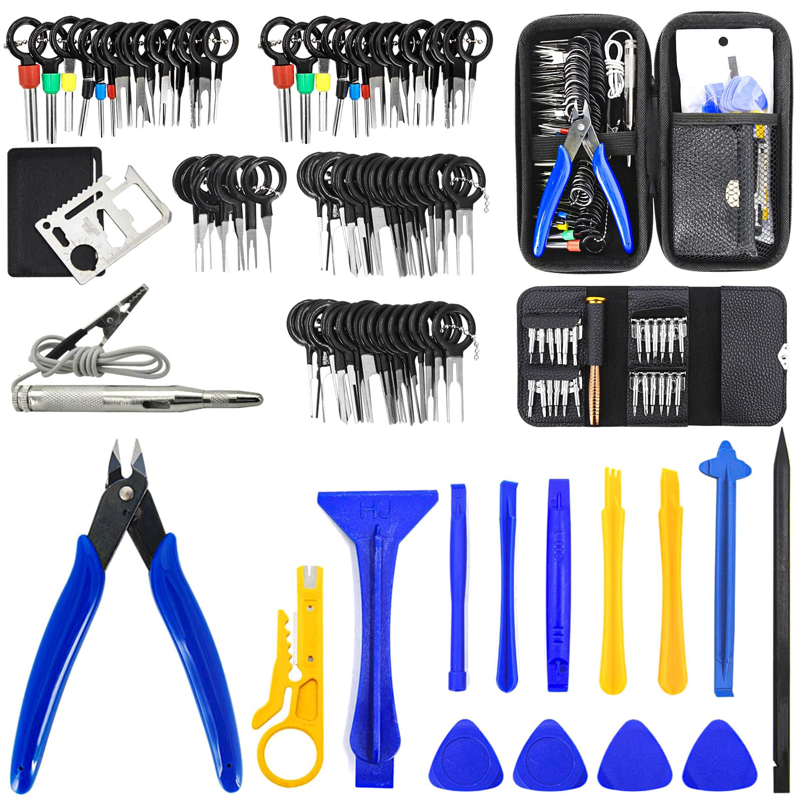 POVTIMS Terminal Removal Tool Kit Wire Harness Crimp Connector Pin Extractor Set Wire Terminal Release Tool Hand Tools Mini Precision Screwdriver Set for Automotive Car Household Devices von POVTIMS