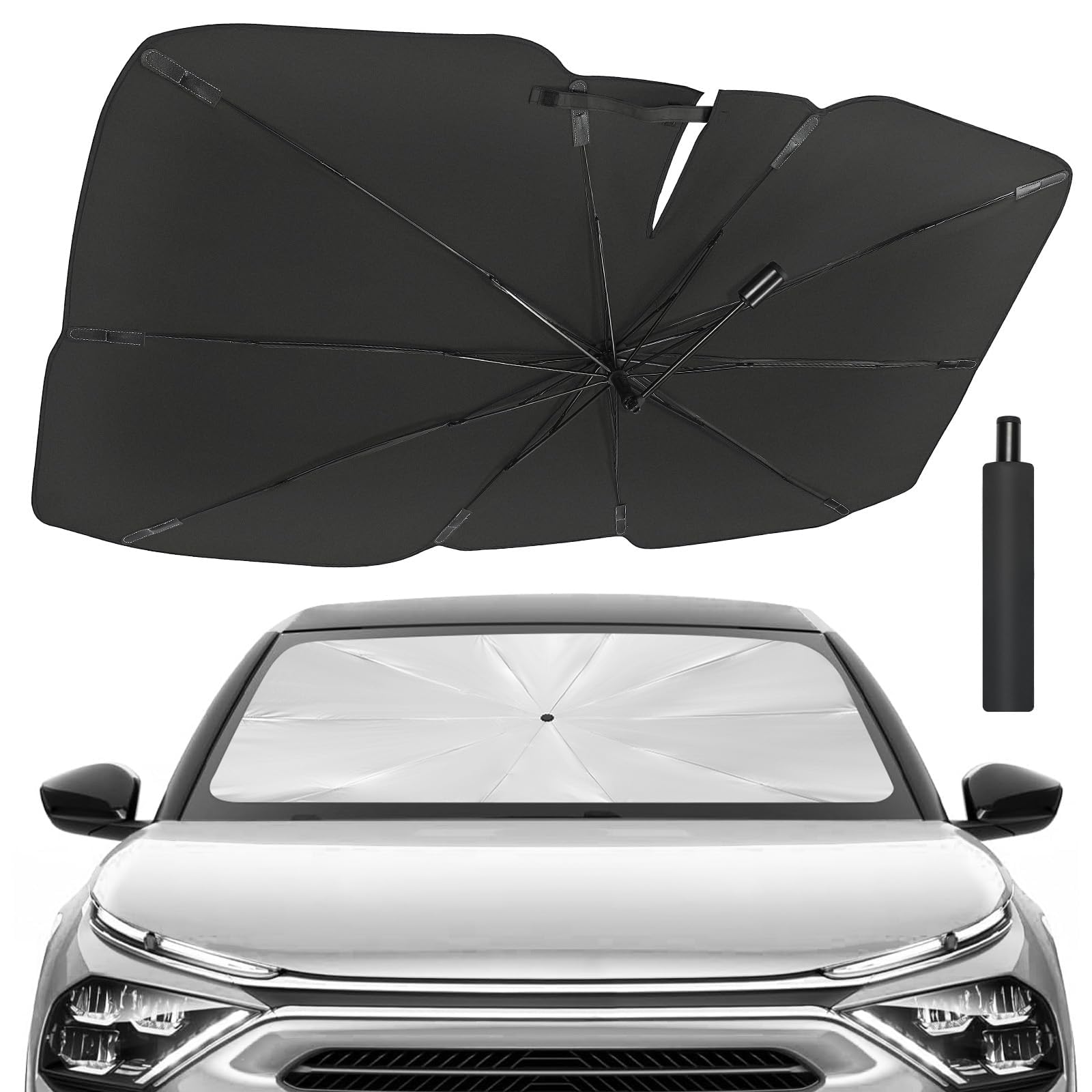 Auto Sonnenschutz Frontscheibe, für Opel Mokka 2012-2023 UV-Schutz Sonnenschirm Wärmeisolierung Windschutzscheiben-Innenzubehör von POWEC