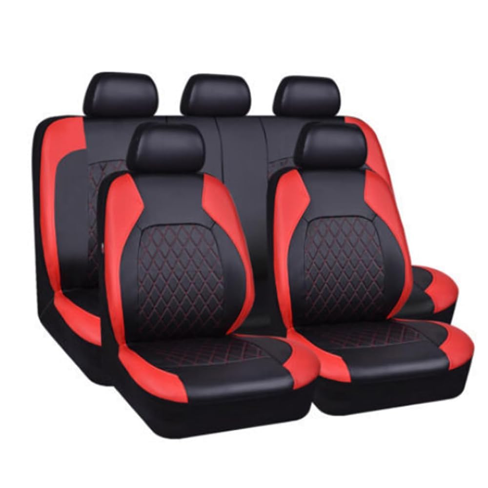 POWEC 9 PCS Auto Schonbezug Set, für Renault Austral(2022-2023) Leder Autositzbezüge Sitzschoner für Vordersitze und Rücksitze,C von POWEC
