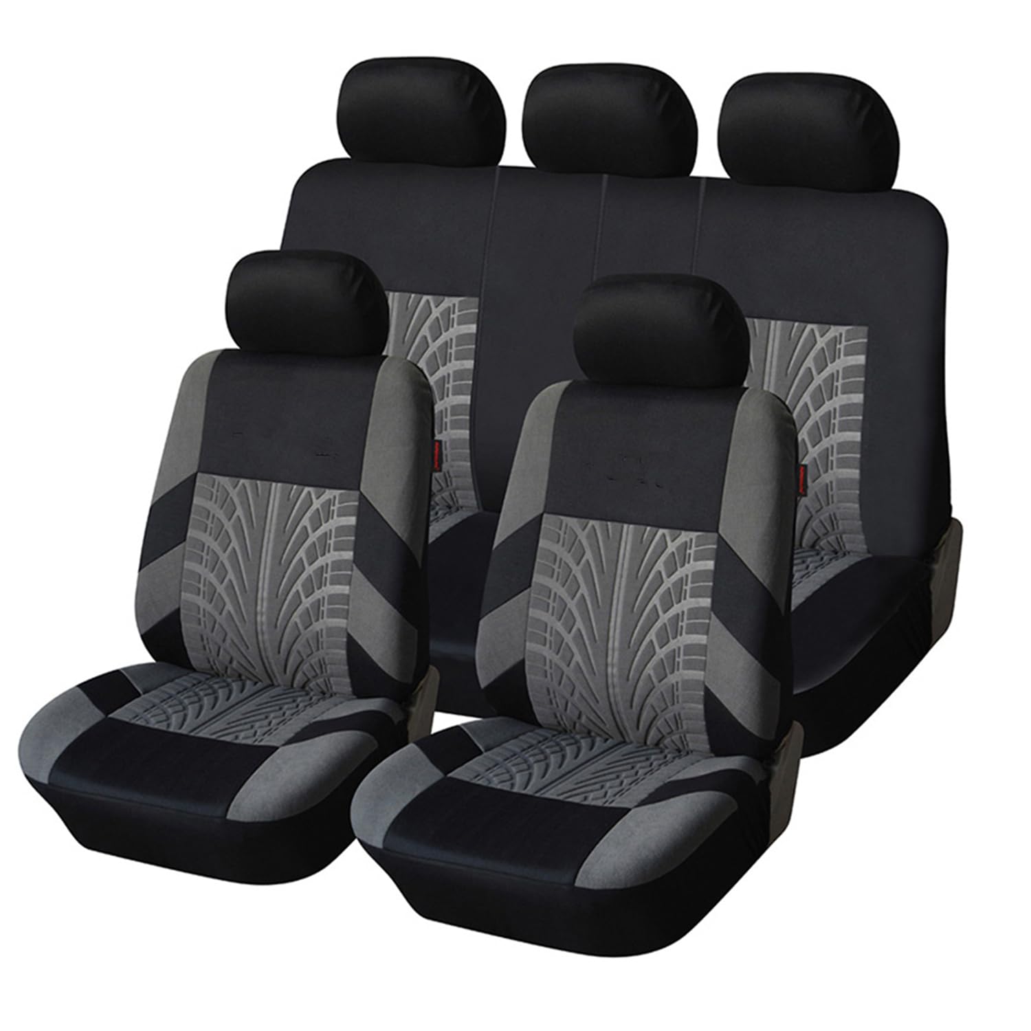 POWRZ Auto Schonbezug Set Kompatibel für Kodiaq/(5seats)/2016–2023, 9 PCS Autositzbezüge Sitzschoner für Vordersitze und Rücksitze,Grey von POWRZ