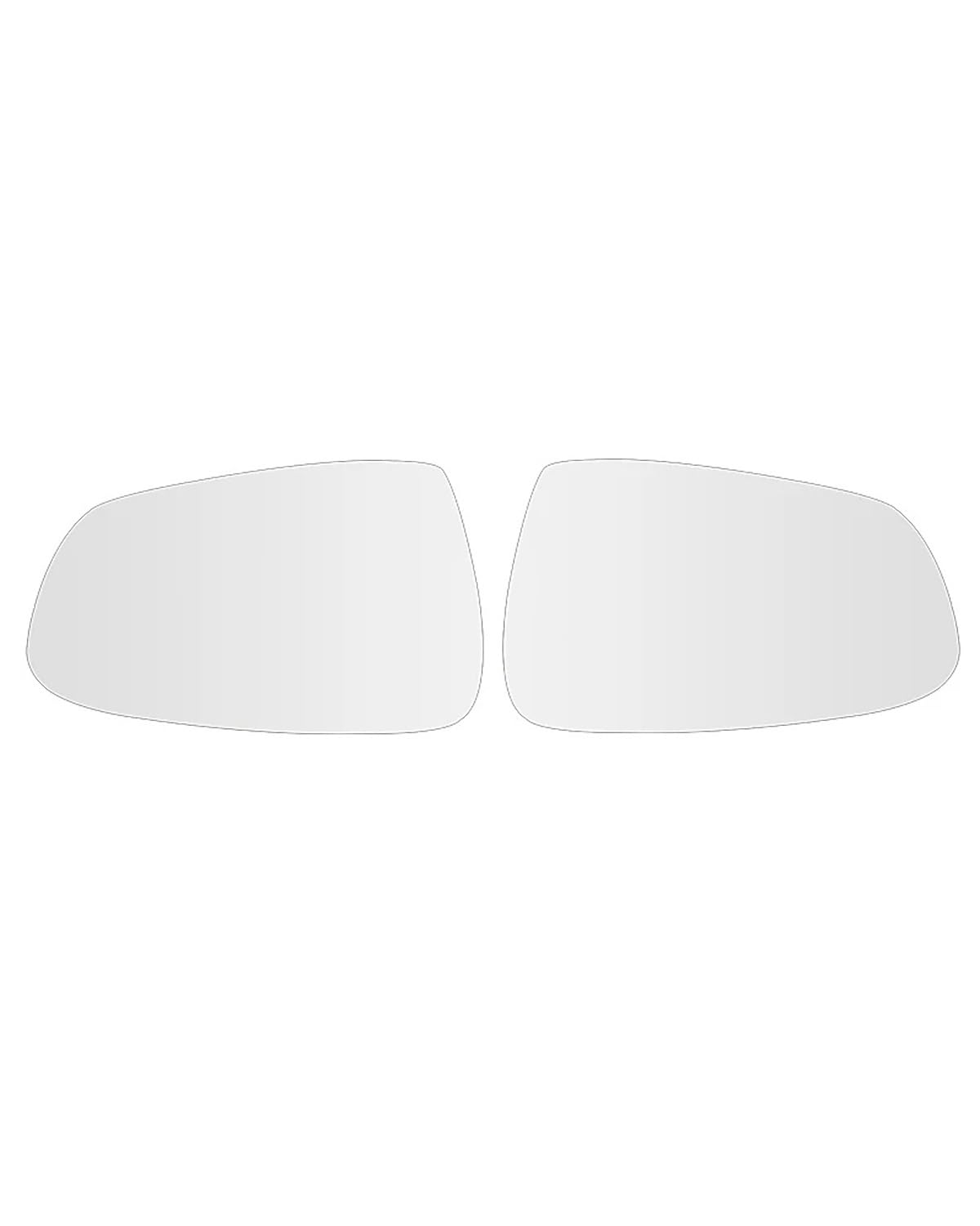 Außenspiegel Glas 1 Paar 800R Weitwinkel Große Vision Rückspiegel Heizung Replacement Anti Blendung Umkehr Für Modell Für 3 YXS Umkehrlinse Rückfahrglas Spiegel(White for Model for S) von PPLKHS