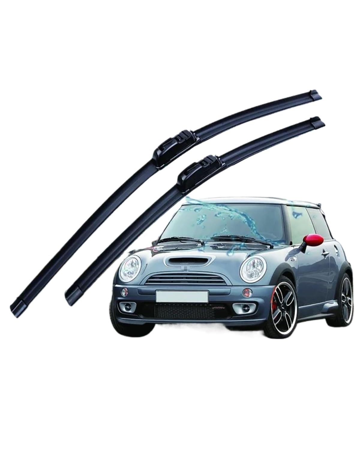 Auto Wischer Für Mini One Für Cooper Für R50 R53 2001-2006 Auto-Scheibenwischer U-Typ Weichgummi Rahmenlos Halterungslos 19"+18" Scheibenwischer von PPLKHS