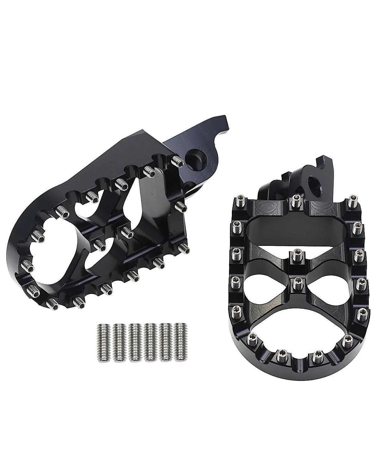 Fußrasten Pedale Auflager Motorrad CNC Fußrastenhalterung Pedal für CR CRF 125R 150R 250R 250X 450R 450X 250RX 450RX 250F 450L MX für Offroad für Fahrzeug Motorradpedal Fußraste(Black) von PPLKHS