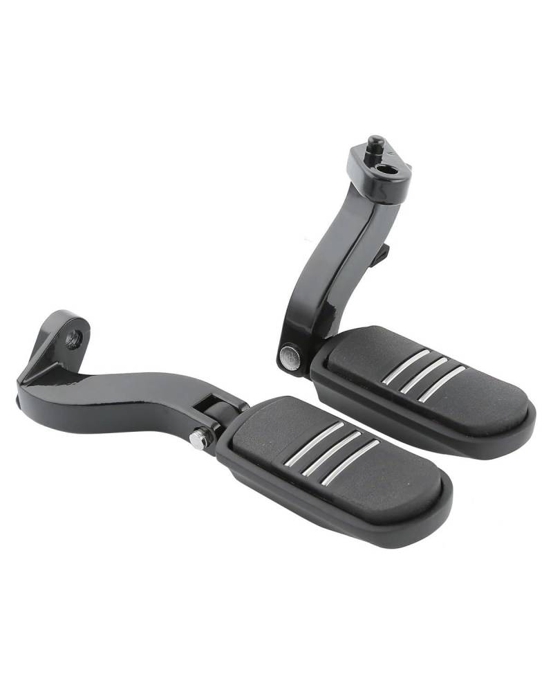 Fußrasten Pedale Auflager Motorrad Fußstütze Pedal Halterung für Touring Road King Street Electra Glide 1993-2019 2018 Pegstreamliner Motorradpedal Fußraste(Black) von PPLKHS