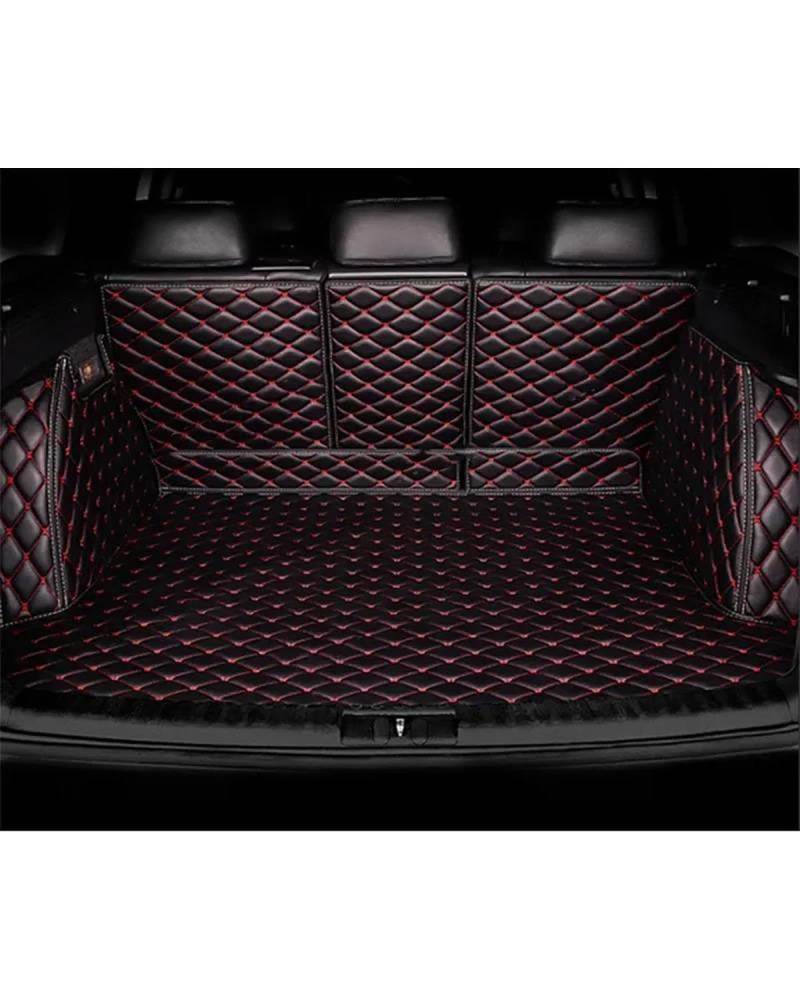 Kofferraummatte Für CR-V 2007-2011 Kofferraummatte Kofferraumwanne Vollständig Umgebene Kofferraummatte Hintere Frachtablage Autozubehör Kofferraum Matte(Full Cover Black Red) von PPLKHS