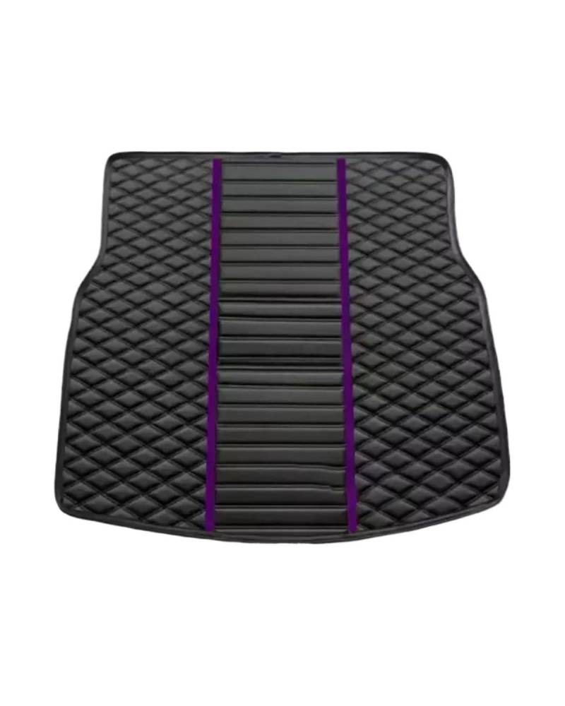 Kofferraummatte Für CX-7 2010-2016 Spleißen Materialien Kofferraum Matte Zubehör Innen Details Auto Kofferraum Liner Boot Liner Kofferraum Matte(Black and Purple) von PPLKHS