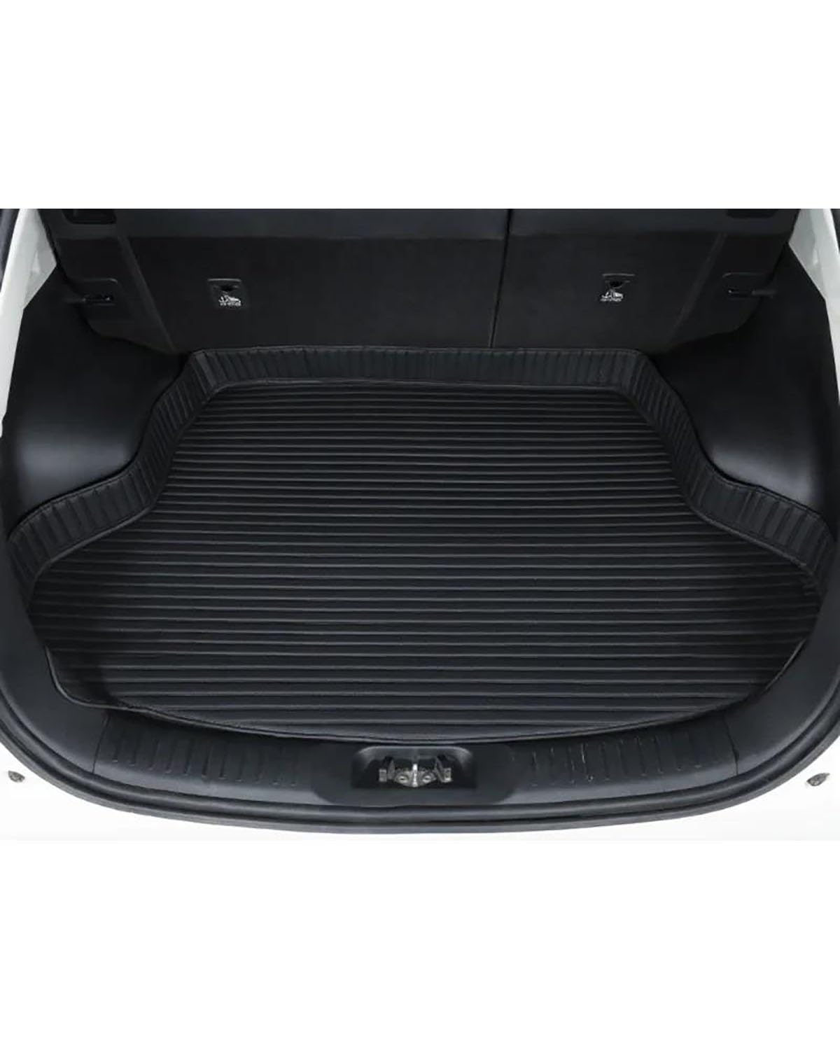 Kofferraummatte Für Geely Für Ec7 2014-2017 Streifen Auto Stamm Matten Auto Boot Liner Innen Details Auto Zubehör Teppich Kofferraum Matte(All Black) von PPLKHS