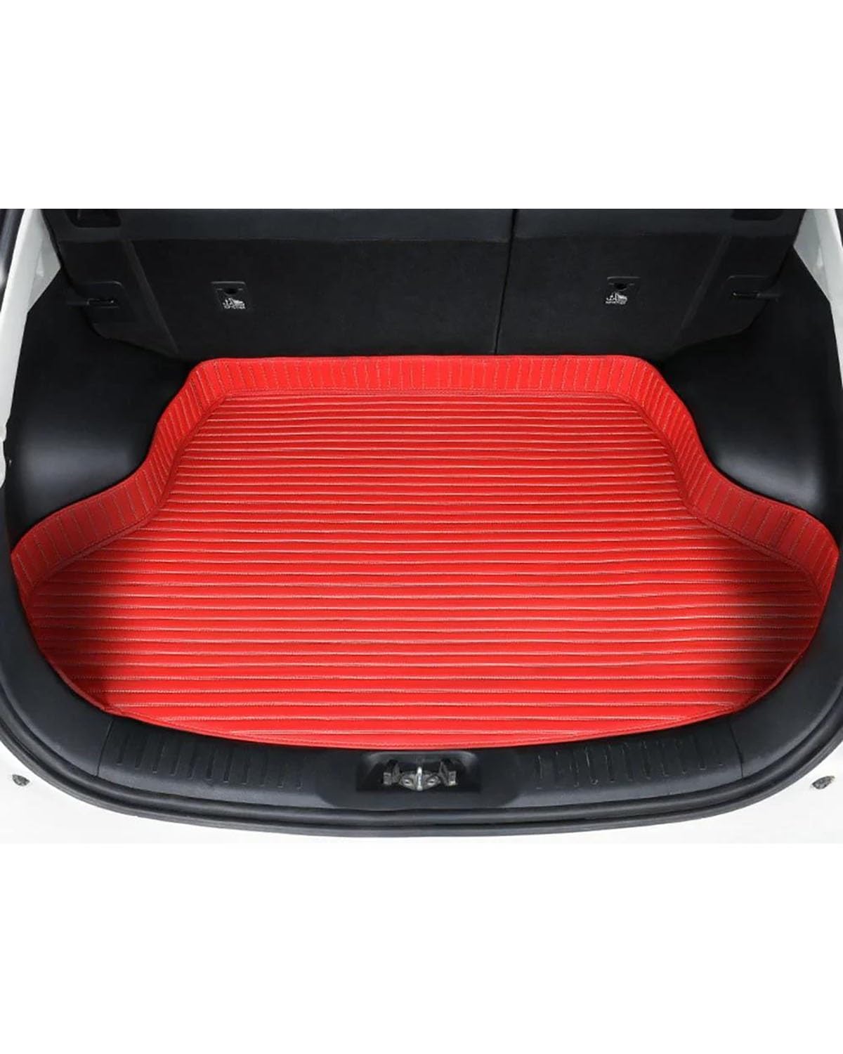 Kofferraummatte Für Geely Für Ec7 2014-2017 Streifen Auto Stamm Matten Auto Boot Liner Innen Details Auto Zubehör Teppich Kofferraum Matte(Big red) von PPLKHS