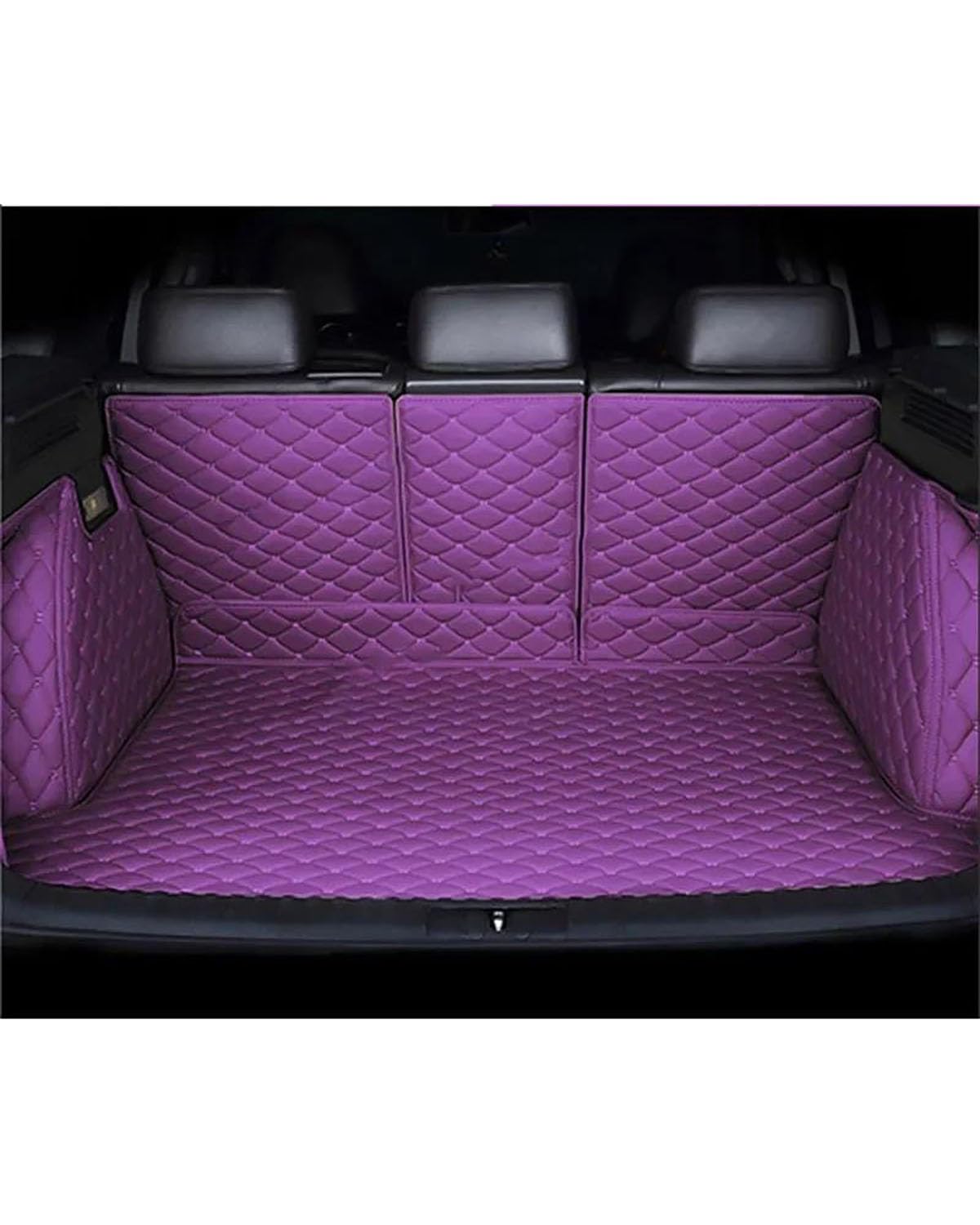 Kofferraummatte Für Hyundai Für Kona Kauai OS 2018-2022 Kofferraum Matte Schmutz-beständig Vollständig Umgeben Stamm Matte Tablett Auto Zubehör Kofferraum Matte(Full Cover Purple) von PPLKHS