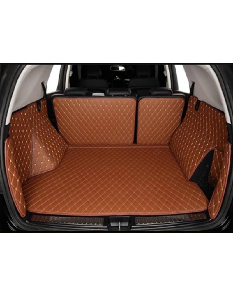 Kofferraummatte Für Megane E-Tech Elektro 2022 2023 2024 Car Stamm Matten Auto Cargo-Liner Pads Auto Kofferraum Teppich Kofferraum Matte(Brown) von PPLKHS