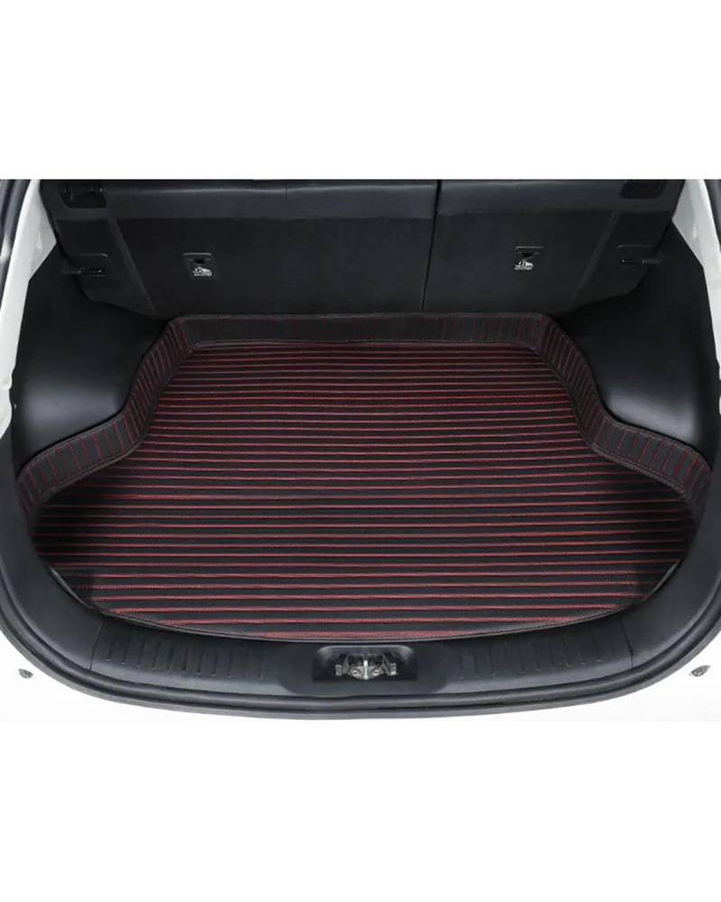 Kofferraummatte Für Outlander 2010–2012 Streifen Individuelle Kofferraummatten Innendetails Autozubehör Teppich Kofferraum Matte(Black red) von PPLKHS