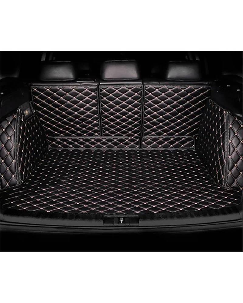 Kofferraummatte Für Toyota Für Highlander 2014-2019 5 Sitz Kofferraum Matte Vollständig Umgeben Stamm Matte Hinten Fracht Tablett Auto Zubehör Kofferraum Matte(Full Cover Black Beige) von PPLKHS