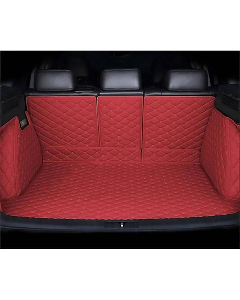 Kofferraummatte Für Toyota Für Highlander 2014-2019 5 Sitz Kofferraum Matte Vollständig Umgeben Stamm Matte Hinten Fracht Tablett Auto Zubehör Kofferraum Matte(Full Cover Maroon) von PPLKHS