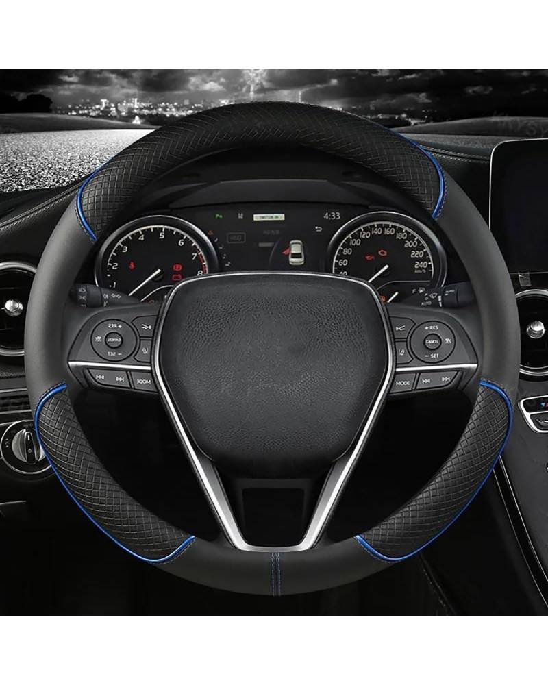 PPLKHS Auto Lenkradbezug Für Corolla Für Fortuner Für Sequoia Für Yaris Für Vios Für Rav4 Autolenkradabdeckung Steering Wheel Cover(Blue) von PPLKHS