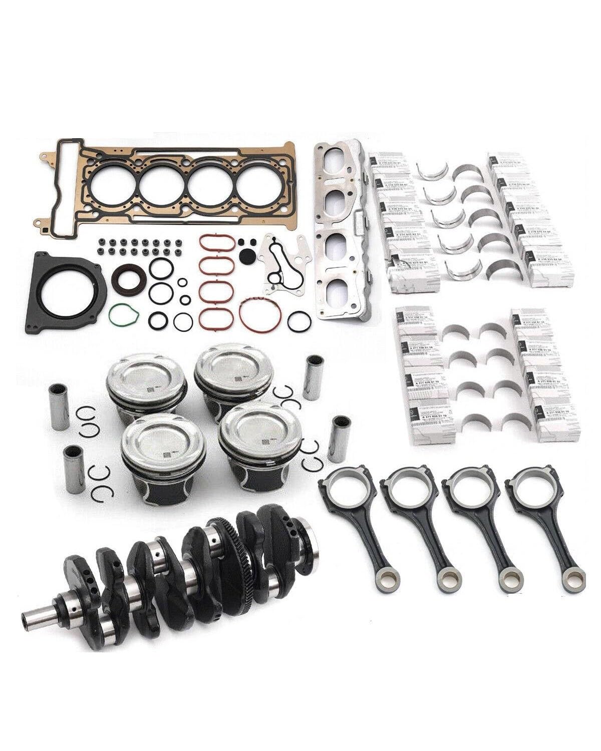 Piston moteur Für Benz 2,0 T M270 2700300024 2700301917 2700300320 Motor Überholung Rebuild Kit Kurbelwelle Pleuel Piston Avec Bague von PPLKHS