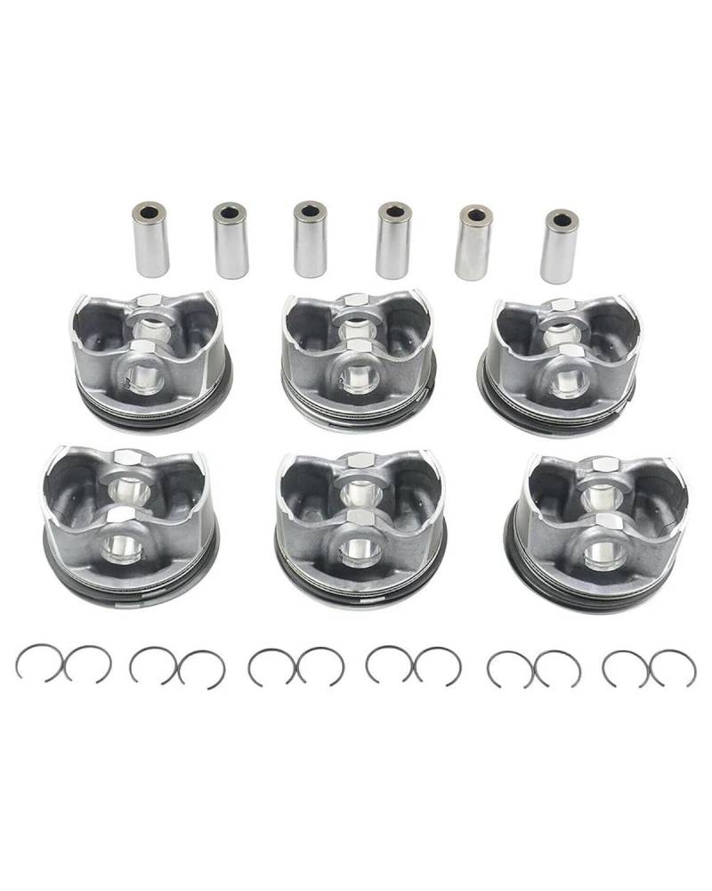 Piston moteur Für Benz Für E-KLASSE Für M272 CL203 S204 W211 S211 W212 W203 S203 W204 6 Stücke Kolben Ringe Set 2720303717 2720304017 A2720301018 Piston Avec Bague von PPLKHS