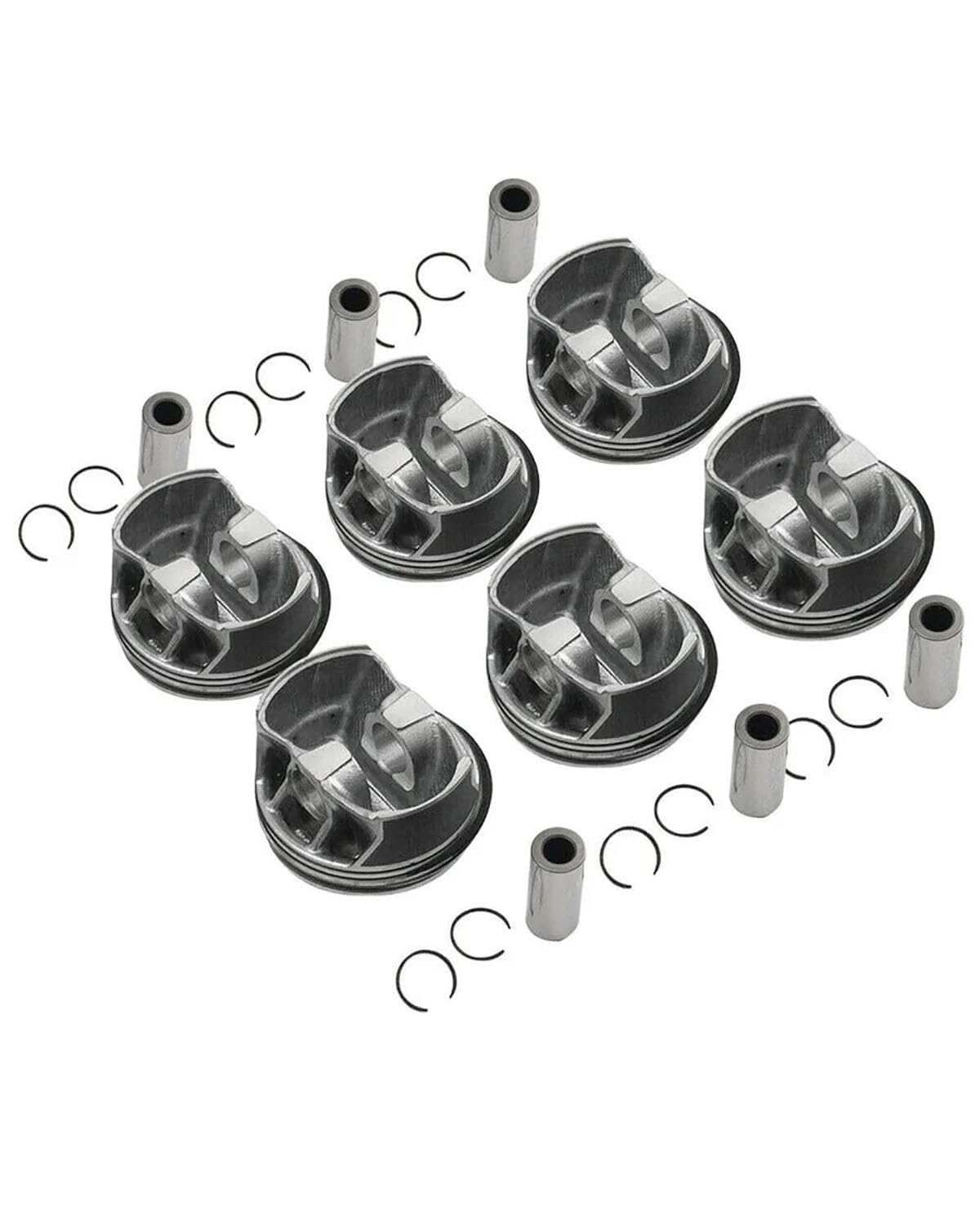 Piston moteur Für Benz Für W205 Für W212 Für X166 Für E400 Für M276 3,0 T 2760300700 2760306517 6PCS Motor Kolben Ringe 88mm Piston Avec Bague von PPLKHS