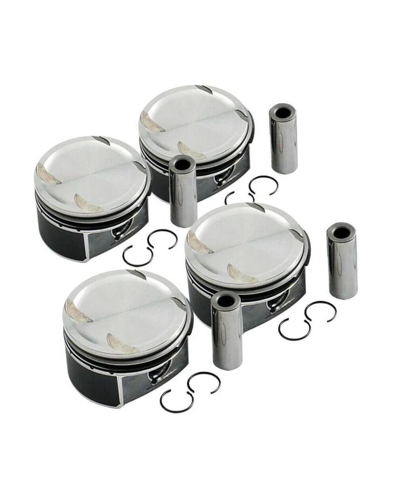 Piston moteur Für Benz W203 W204 A209 C200K M271 Für 1.8 L 2710300024 2710306617 N000000000936 4 Stücke 2710302217 Kolben Ringe Set 82mm Piston Avec Bague von PPLKHS