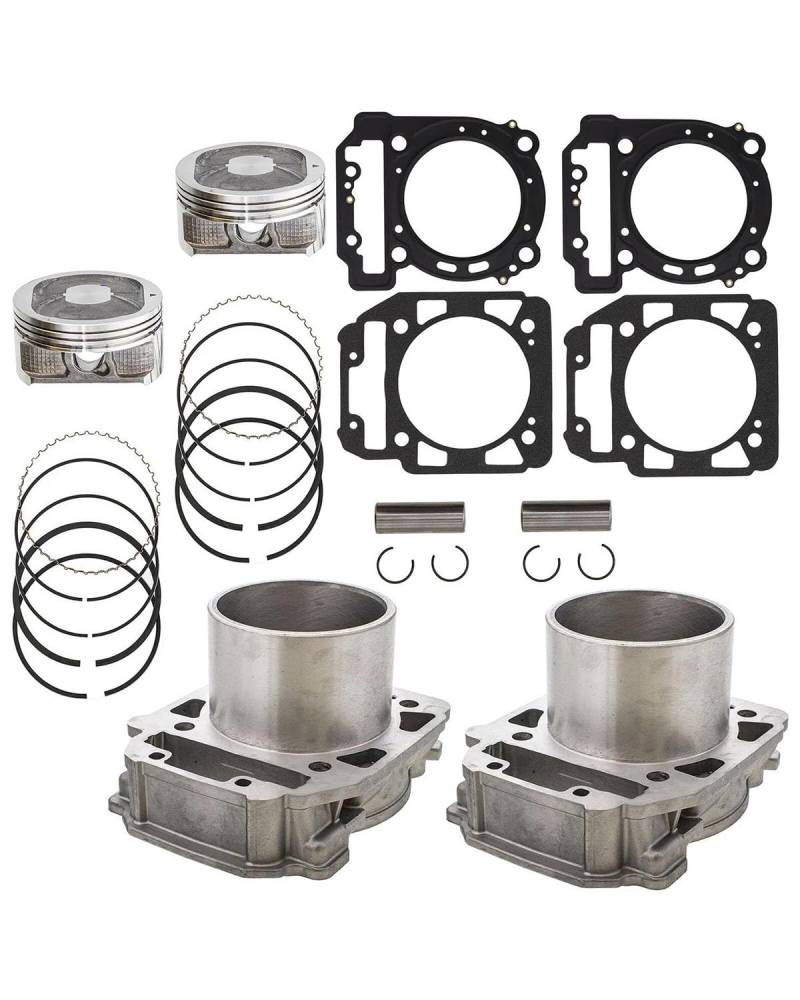 Piston moteur Für Bombardier BRP Can-Am Für Outlander Max 800 2006-2015 Kopf Dichtung Kolben Ringe Zylinder Kit Vorne Hinten Zylinder Kolben Pin Set Piston Avec Bague von PPLKHS