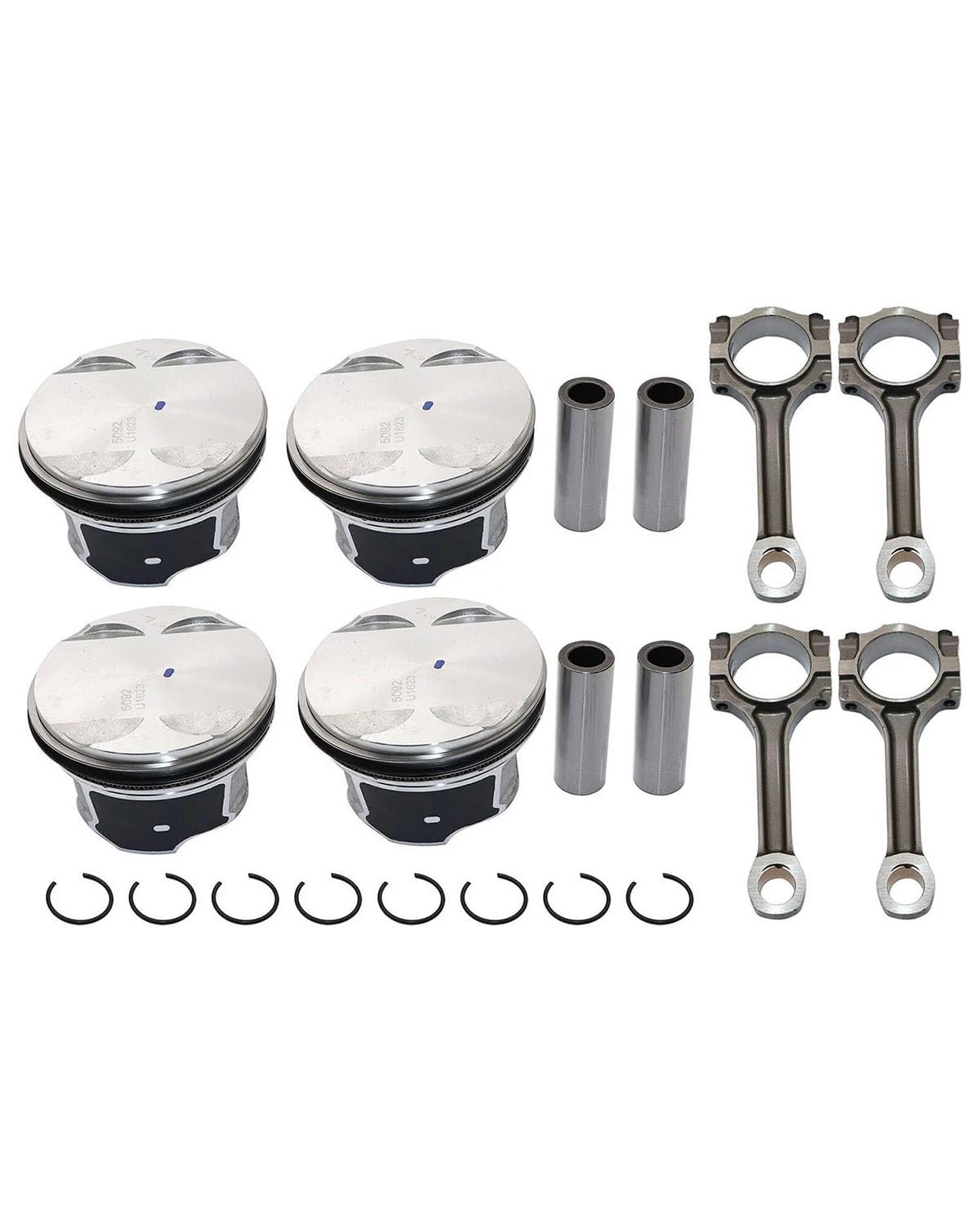 Piston moteur Für Buick Für Pontiac Saturn 2,4 L 12665165 12784490 19180835 19180836 89018112 12611360 Connect Stangen Kolben Ringe Kit Piston Avec Bague von PPLKHS