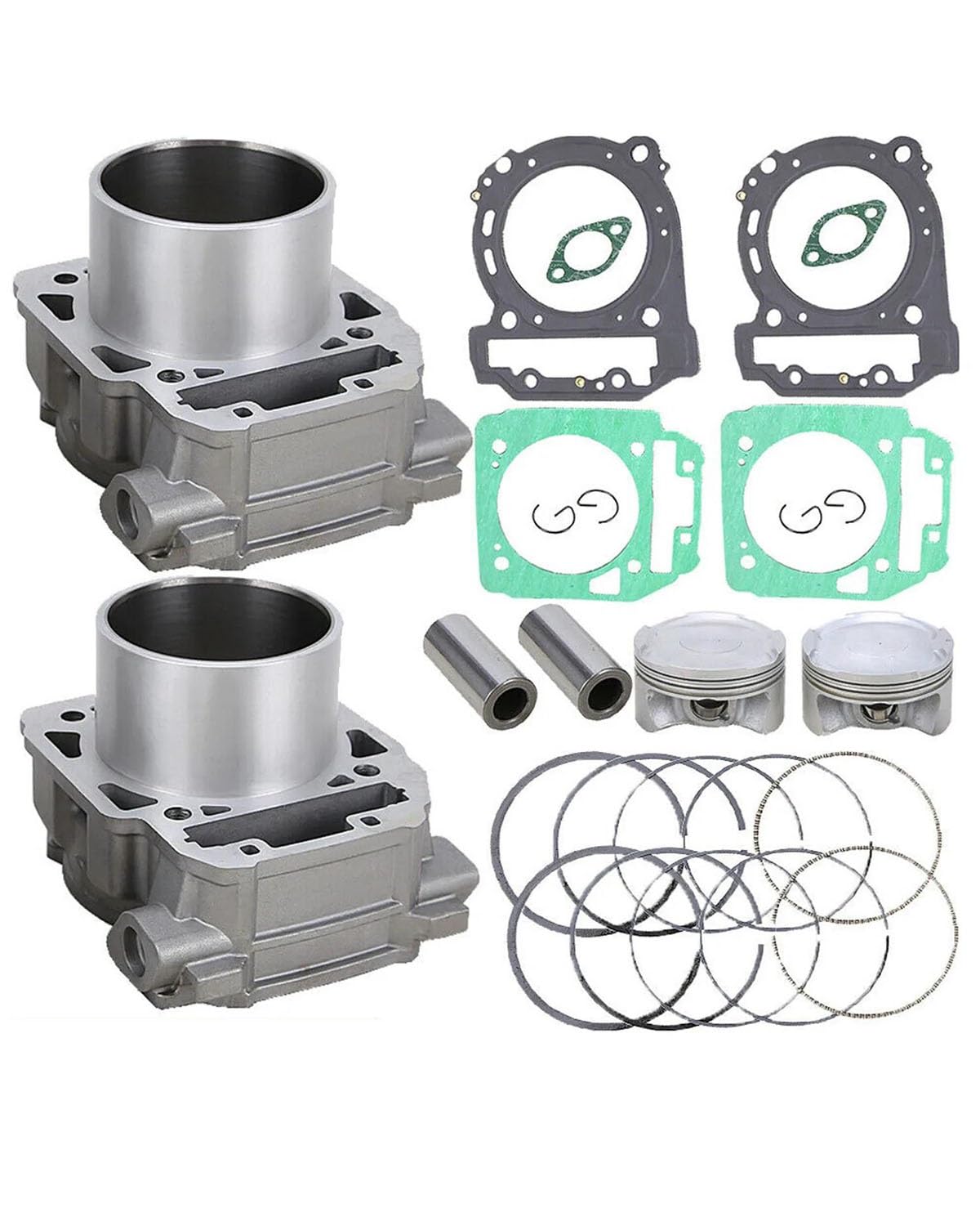 Piston moteur Für Can-Am BRP Für Maverick Für Outlander 1000 420929650 420845109 420845107 420845106 2 Zylinder Kolben 2 Dichtungssatz Piston Avec Bague von PPLKHS