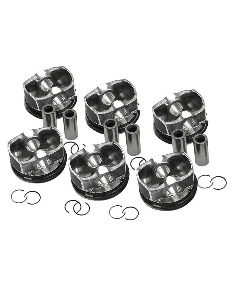 Piston moteur Für E60 E61 E71 E82 E90 E91 E92 E93 135i 335i 535i Für X6 3.0 6 Stücke N54B30 Kolben Ringe Set 84mm 11257610295 11257577586 Piston Avec Bague von PPLKHS