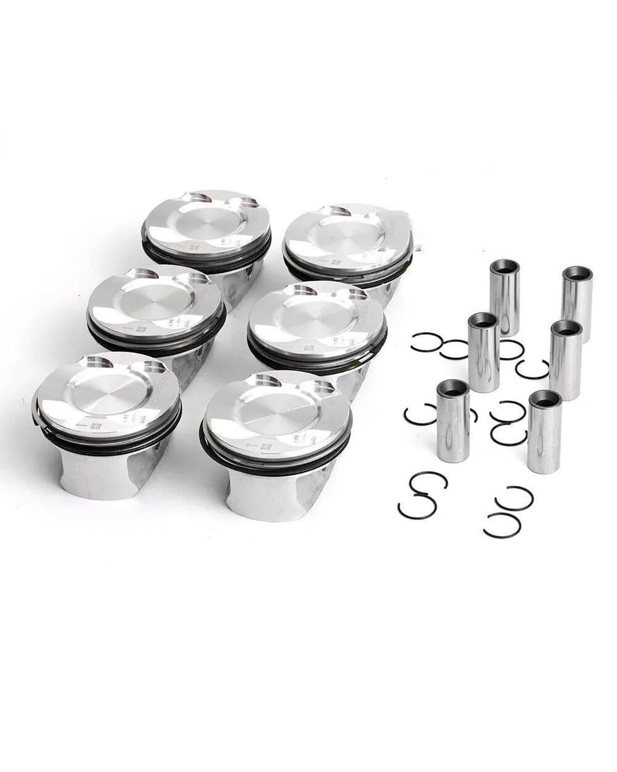 Piston moteur Für E82 E87 E90 E92 E60 E63 E66 125i 130i 330i 530i Für X3 Für X5 Z4 6 Stücke N52B30 11257564335 Kolben Ringe Set CR 9.3:1 Piston Avec Bague von PPLKHS