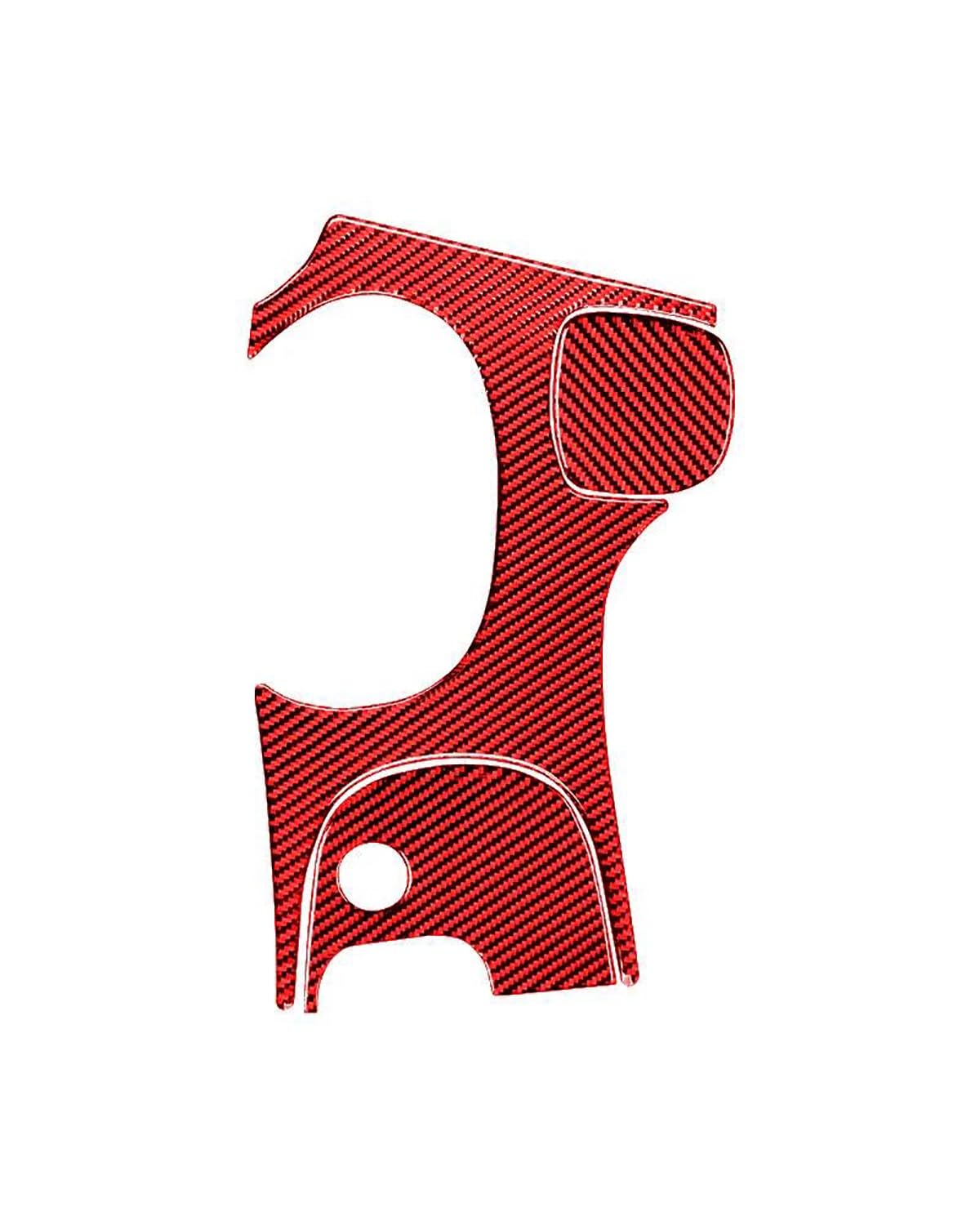 Verkleidung der Konsolenverkleidung Für Corvette Für C5 1998 1999 2000-2004 Zubehör Carbon Fiber Innenausstattung Auto Zentrale Steuerung Gangschaltung Panel Trim Cover Aufkleber(Style A(Red)) von PPLKHS